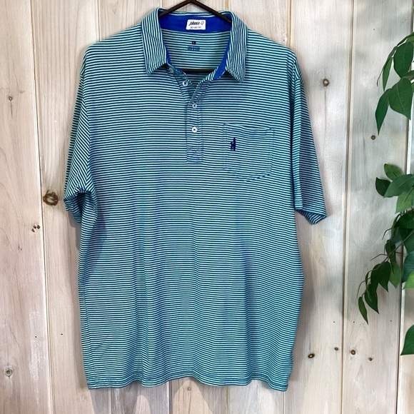 Johnnie-O Striped short sleeve Polo Size Large - Picture 1 of 4